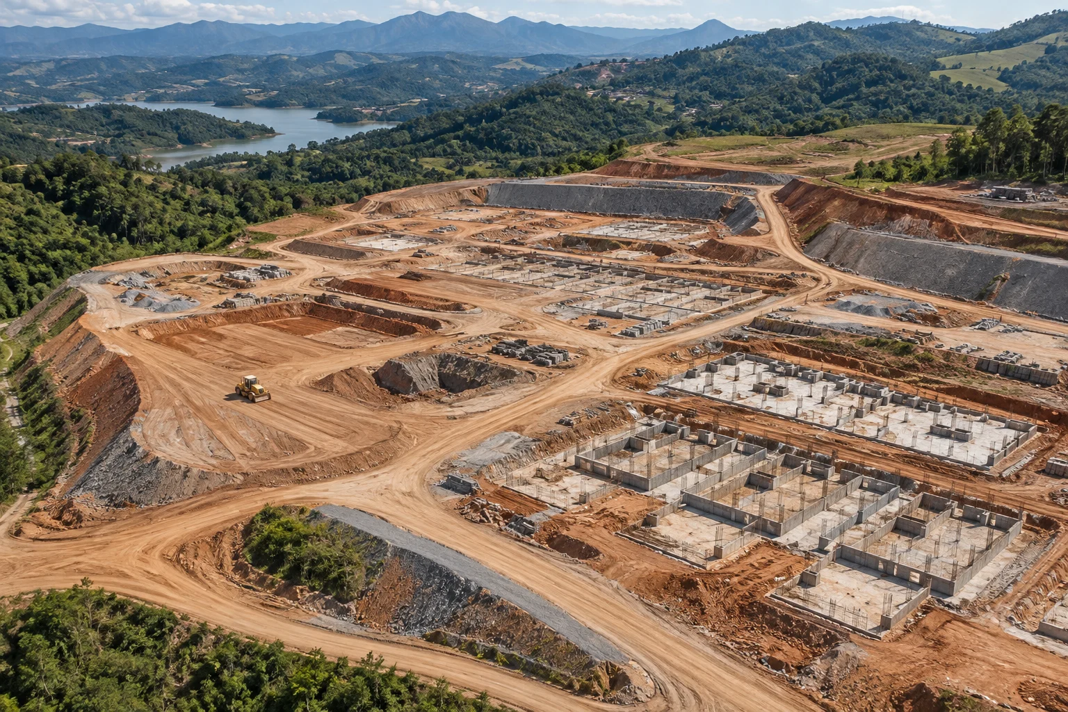 Aerial view of infrastructure