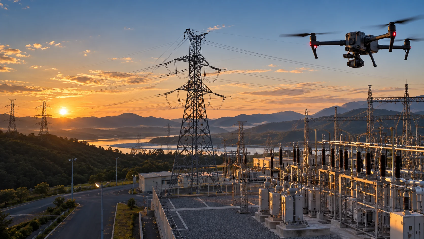 Aerial view of infrastructure